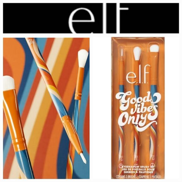 ELF Good Vibes Only Eyeshadow Brush Set - Picture 1 of 10